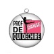 Pendentif Cabochon Argent - prof de danse qui déchire