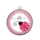 Pendentif Cabochon Argent - coccinelle