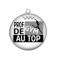 Pendentif Cabochon Argent - prof de gym au top