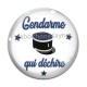 Cabochon Verre - gendarme qui déchire
