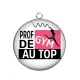 Pendentif Cabochon Argent - prof de gym au top