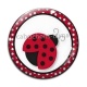 Cabochon Verre - coccinelle