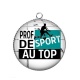 Pendentif Cabochon Argent - prof de sport au top