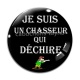 Cabochon Verre - je suis un chasseur qui déchire