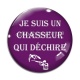 Cabochon Verre - je suis un chasseur qui déchire