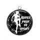 Pendentif Cabochon Argent - super prof de sport