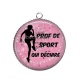 Pendentif Cabochon Argent - super prof de sport