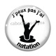 Cabochon Verre - j'peux pas j'ai natation