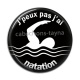 Cabochon Résine - j'peux pas j'ai natation
