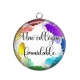 Pendentif Cabochon Argent - une collègue formidable