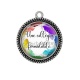 Pendentif Cabochon Argent - une collègue formidable