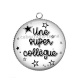 Pendentif Cabochon Argent - une super collègue