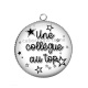 Pendentif Cabochon Argent - une collègue au top