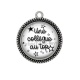 Pendentif Cabochon Argent - une collègue au top