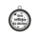 Pendentif Cabochon Argent - une collègue qui déchire