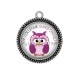Pendentif Cabochon Argent - une collègue super chouette