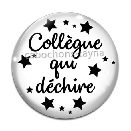 Cabochon Verre - collègue qui déchire