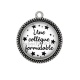 Pendentif Cabochon Argent - une collègue formidable