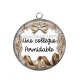 Pendentif Cabochon Argent - une collègue formidable