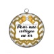 Pendentif Cabochon Argent - pour une collègue en or