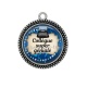 Pendentif Cabochon Argent - collègue super géniale