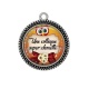 Pendentif Cabochon Argent - une collègue super chouette