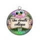 Pendentif Cabochon Argent - une chouette collègue