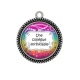 Pendentif Cabochon Argent - une collègue formidable