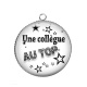 Pendentif Cabochon Argent - une collègue au top