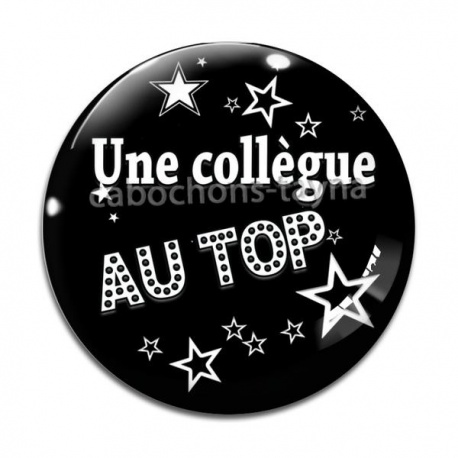 Cabochon Verre - une collègue au top