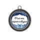 Pendentif Cabochon Argent - pour ma super collègue