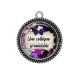 Pendentif Cabochon Argent - une collègue formidable
