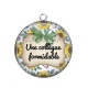 Pendentif Cabochon Argent - une collègue formidable