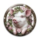 Cabochon Verre - cochon