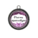 Pendentif Cabochon Argent - pour ma super collègue