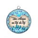 Pendentif Cabochon Argent - une collègue au top du top