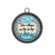 Pendentif Cabochon Argent - une collègue au top du top