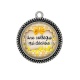 Pendentif Cabochon Argent - une collègue qui déchire