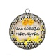 Pendentif Cabochon Argent - une collègue super sympa