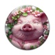 Cabochon Verre - cochon