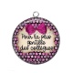 Pendentif Cabochon Argent - pour la plus gentille des collègues