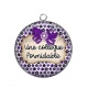 Pendentif Cabochon Argent - une collègue formidable