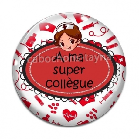 Cabochon Verre - a ma super collègue