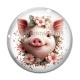 Cabochon Verre - cochon