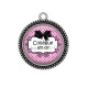 Pendentif Cabochon Argent - collègue en or
