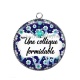 Pendentif Cabochon Argent - une collègue formidable