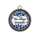 Pendentif Cabochon Argent - une collègue formidable