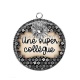 Pendentif Cabochon Argent - une super collègue