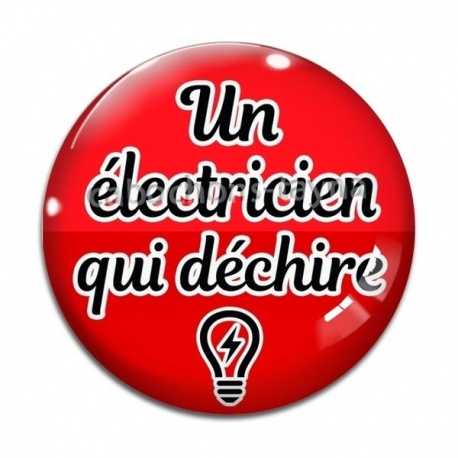 Cabochon Verre - un électricien qui déchire
