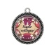 Pendentif Cabochon Argent - super collègue